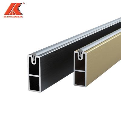 China Anodized Rectangular Tube Aluminum Closet Rods 2.5mm Thickness for sale