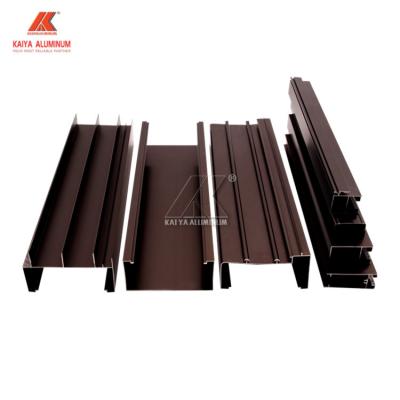 China 1mm Thick Brown Anodized Aluminum Window Extrusion Profiles For Thailand Market for sale