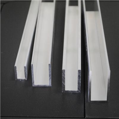 China Deslizar el perfil de aluminio 6063 T5 de la puerta del canal U de la pista para el sitio de ducha de cristal de la puerta de 10m m en venta