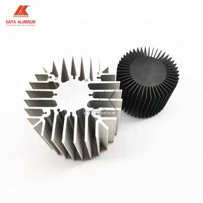 China El aluminio anodizado redondo del disipador de calor perfila 6063 T5 AL Grade en venta