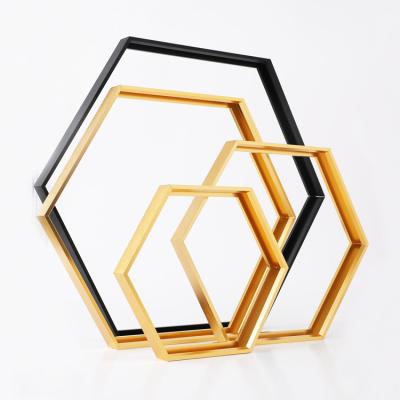China Hexagonal Aluminium Mirror Frame Furniture Profiles For Displaying Picture for sale