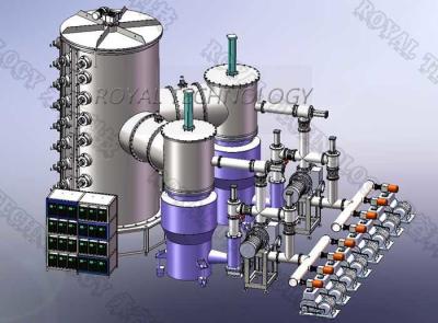 China La máquina de la galjanoplastia del ion de la construcción del capítulo de acero, el acero inoxidable SUS304/316 cubre el oro y la capa negra de PVD en venta