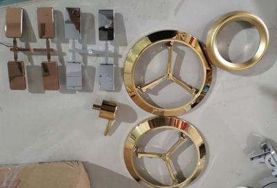China ABS plastic parts PVD arc plating gold color,  Plastic Gold Coating service by Ion Plating for sale