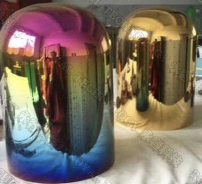China PVD-de Deklaagdienst op de Houder van de Glaskaars, de Decoratieve deklagen van Glaswaren door PVD Plateren Te koop