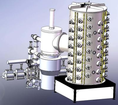 China Vakuumbeschichtungs-Maschine Rosen-Goldpvd, großer Überzug der Edelstahl-Rohr-PVD zu verkaufen