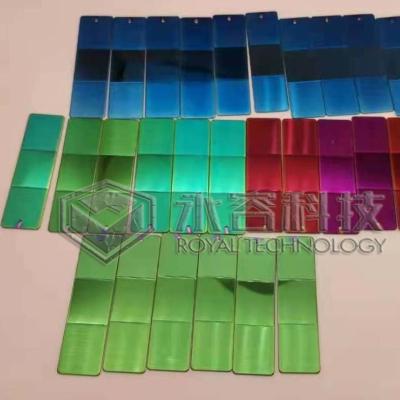 China Decorative PVD green color, brass green coatings on Stainless steel panels for sale
