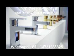 PVD ZrN pale gold and Yellow gold coatings