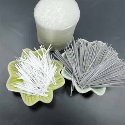 Chine 48mm ont gravé la macro fibre en refief de la fibre synthétique pp de polypropylène pour le béton projeté à vendre