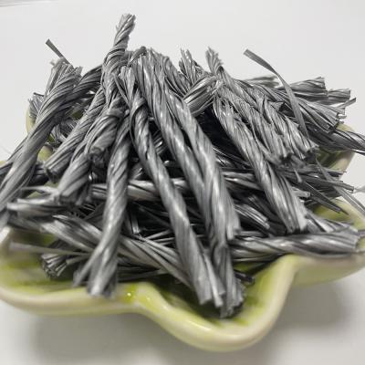 China Grey material polymer Twist Bunchy PP Fiber For Industrial Floor for sale