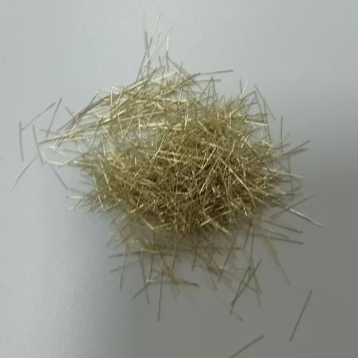 China Brass Copper Coated Micro Steel Fiber Fibres For UHPC Ultra High Performance Concrete for sale