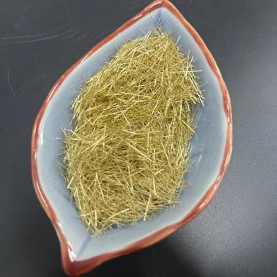 China RPC Brass Copper Coated Microfilament Steel Fiber Fibre 0.2x13mm For High Speed Rail for sale