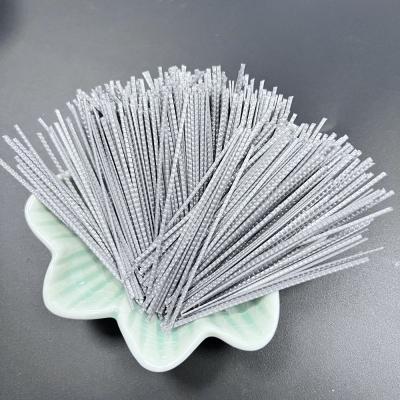 Chine Macro fibre blanche, grise, transparente incurvée de pp pour la fibre concrète de polypropylène à vendre