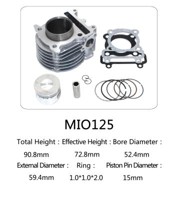 China High Performance Air Cooled Motorcycle Cylinder Kit For Yamaha 125 Scooter for sale