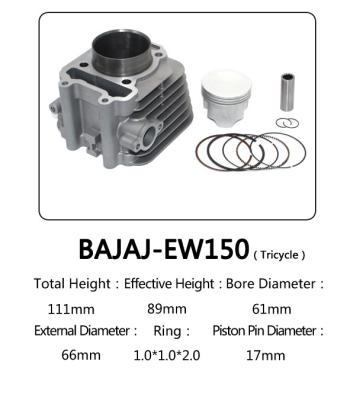 China Tricycle Engine Motorcycle Cylinder Kit Parts 150cc Capacity Bajaj-EW150 for sale