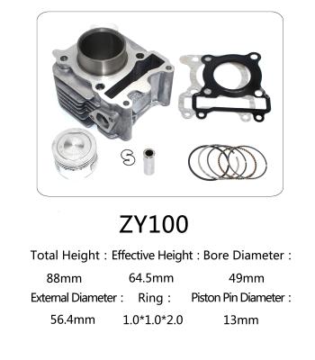 China Yamaha Motorcycle Cylinder Repair Kit ZY100 For Yamaha Jog 100 Scooter for sale