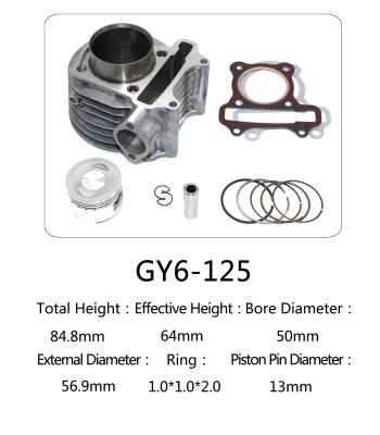 Chine Kit durable de cylindre de moto de marché des accessoires GY6 125 pour le scooter de Honda Halma 125 à vendre