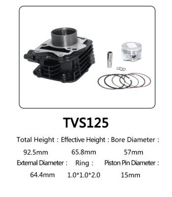 China Indian Model TVS 125 Motorcycle Big Bore Cylinder Kits With Anti Corrosion for sale