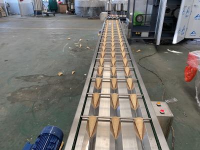 China Ice Cream Cone Cooling Conveyors Stainless Steel Adjustable Speed for sale