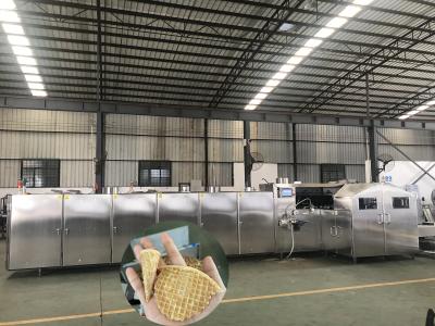 China linha de produção Sugar Cone Making Machine industrial do cone de gelado 10000pcs/h à venda
