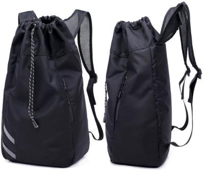 China Customized Polyester Sport Ball Backpack Waterproof Drawstring Mesh Backpack for sale