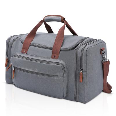China Large Capacity Grey Suitcase Duffle Bag With Shoe Compartment for sale