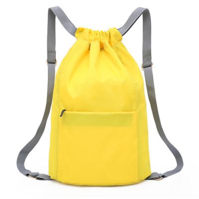 China Recyclable Oxford Drawstring Gym Backpack Custom Logo With Zipper for sale