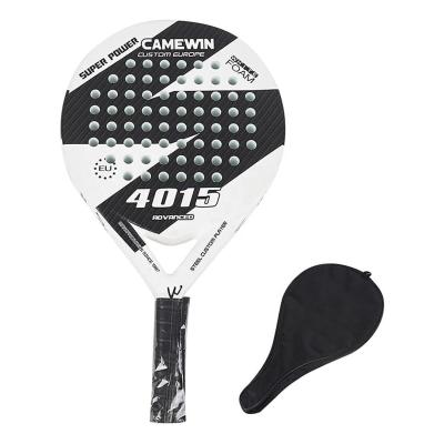 China 3k Round Carbon Beach Padel Racket Custom Grip Fiberglass Tennis Padel Spain Racket zu verkaufen