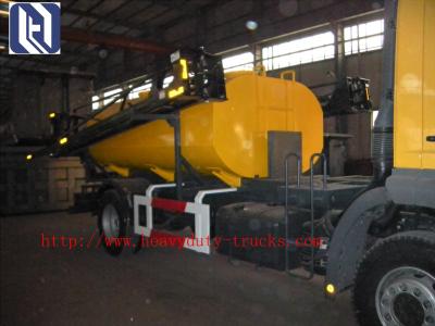 China 2017 New Howo7 10 Cbm Sewage Suction Truck 6x4 10tires For Sanitary Sewer Cleaning and rear lifting cover for sale