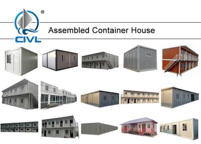 China Luxury Prefab Shipping Container Homes , Modern Container Design Cases Villa Tow House white colorme for sale