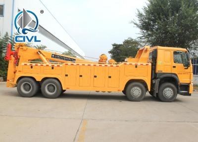 China Distancia entre ejes de Howo 6x4 5825 grúa resistente ZZ1257M5847D1 del control de radio del camión de auxilio de 40 toneladas en venta