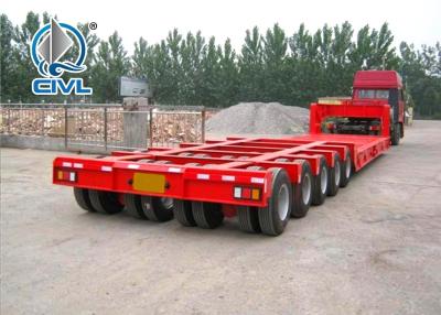 China Transport Machines Low Bed 4 Axles 150 Tons Semi Trailer Trucks for sale