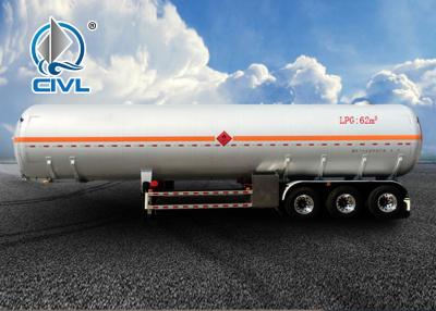 China 62m3 LPG Trailer Semi Trailer Trucks Stainless Steel For Lpg Transport Liquefied Gas for sale