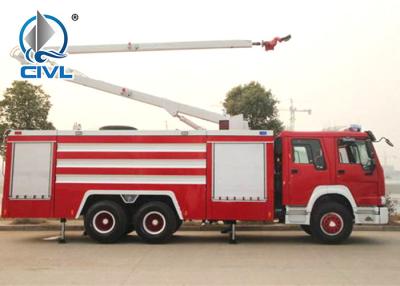 China Sinotruk Fire Fighting Vehicles 4600mm wheelbase Red Flame On Road 6X4 / 4X2 for sale