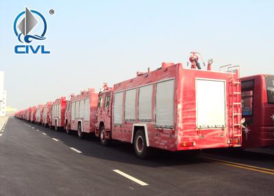 China 12m3 Fire Fighting Truck , Fire Engine Truck Red And White Color for sale