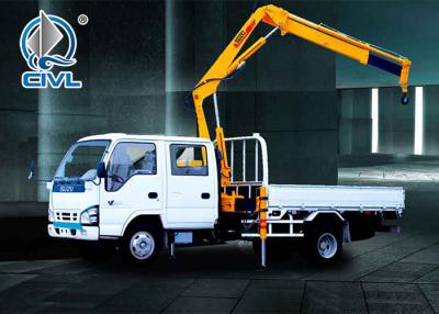 China Truck-mounted crane with telescopic boom 3 Ton Knuckle Boom Truck with Sinotruk HOWO Chassis for sale