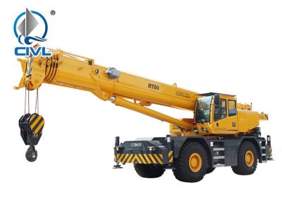 China Longest Boom 45m XCMG RT50 50 Ton 4x4 All Wheel Drive Heavy Rough Terrain Tractor Crane For Europe for sale