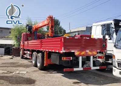 China 6000 / 8000kg Knuckle Truck Mounted Crane in White Red Boom Truck Crane SQ6ZK3Q for sale
