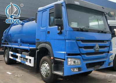 China 8 Ton Liquid Tanker Truck , 290hp Euro 3 SINOTRUK HOWO 4*4 Sewage Suction Tanker Truck for sale