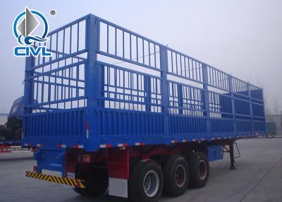 China new Fence Cargo Semi Trailer 3 Axles  Semi Trailer Trucks  High Coloumn Cargo Trailer for sale