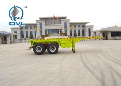 China 2400X2500X1650mm Dimenssion 2 Axles Fuwa brand  13T Skeletal Container Semi Trailer 2.0 inch for sale