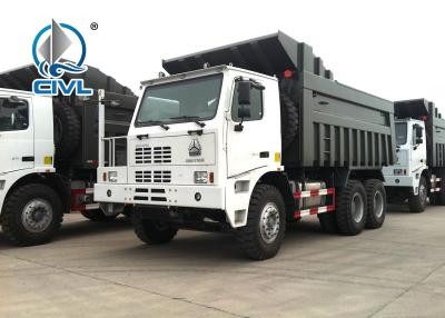 China Sinotruk 6 x 4 de 70 toneladas brancos caminhão basculante resistente de mineração para o transporte à venda