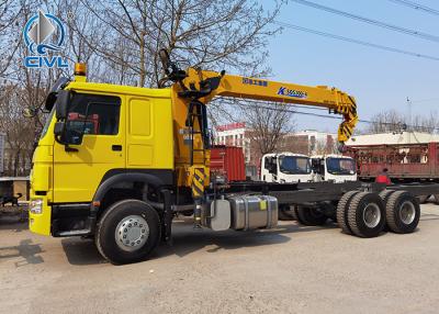 China HOWO 6X4 Cargo Truck With 10 Tons Straight Boom Truck Mounted Crane  Truck Crane Colour Option for sale