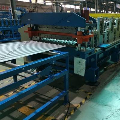 Chine Tuile de toit couvrante hydraulique de feuille faisant la machine avec le contrôle de PLC à vendre