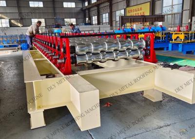 Китай Automatic Control System Corrugated Roofing Machine 6000mm Roof Tile Roll Former продается