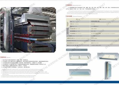 China Rollo del panel de bocadillo de la PU de PIR Metal Roof Panel Machine 2000m m que forma la máquina en venta