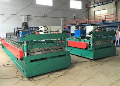 China 1250mm Ppgi Glazed Tile Forming Machine With Hydraulic Cutting for sale