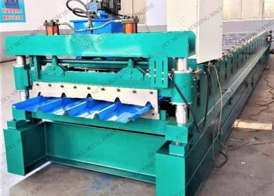 China Hydraulic Cutting 1.25m Aluminium Corrugating Machine PLC Metal Roofing Roll Former for sale