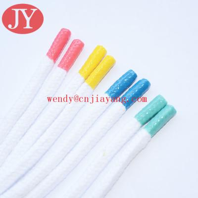 China Jiayang Shoelace Charms Round Rubber Tips Custom Shoelaces Aglets for sale