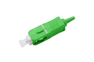 China SC APC Single Mode Fiber Optic Connector Simplex 0.9mm Patch Cord Connector for sale