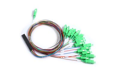 China FTTH FTTB FTTX PON CATV Fiber Optic PLC Splitter 1x8 With Connector for sale